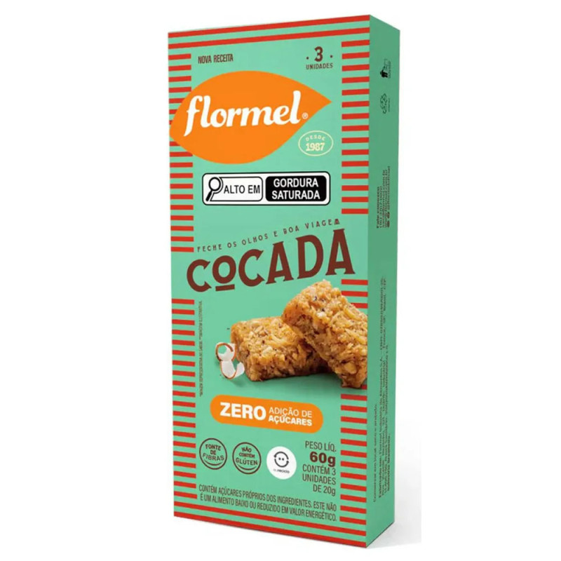 Doce Flormel Zero Cocada 60g 3un
